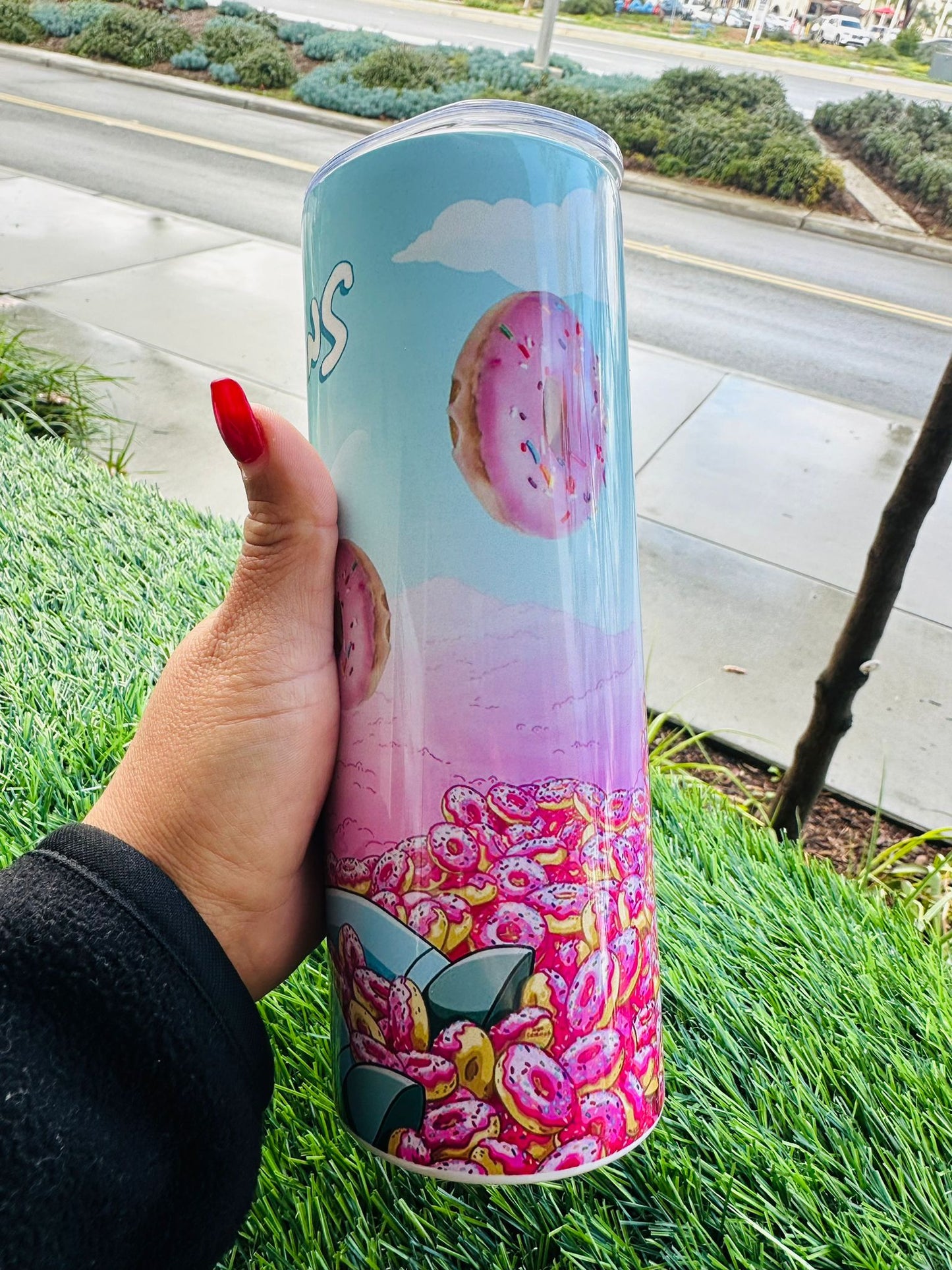 Homer Pink Donuts Tumbler