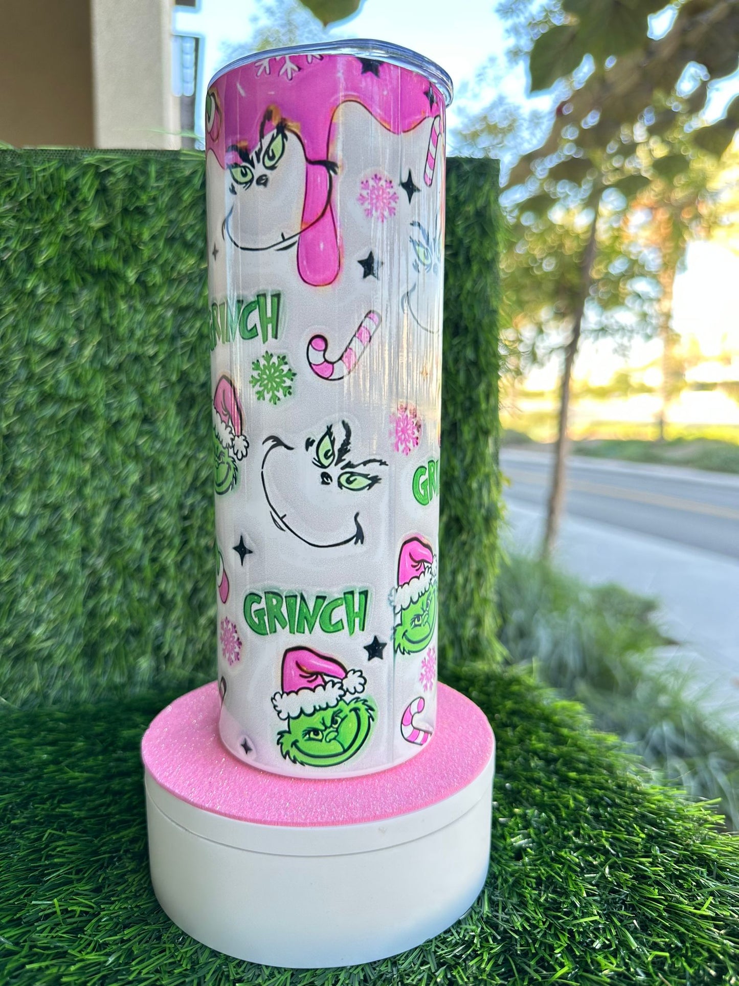 Grinch Pink Tumbler