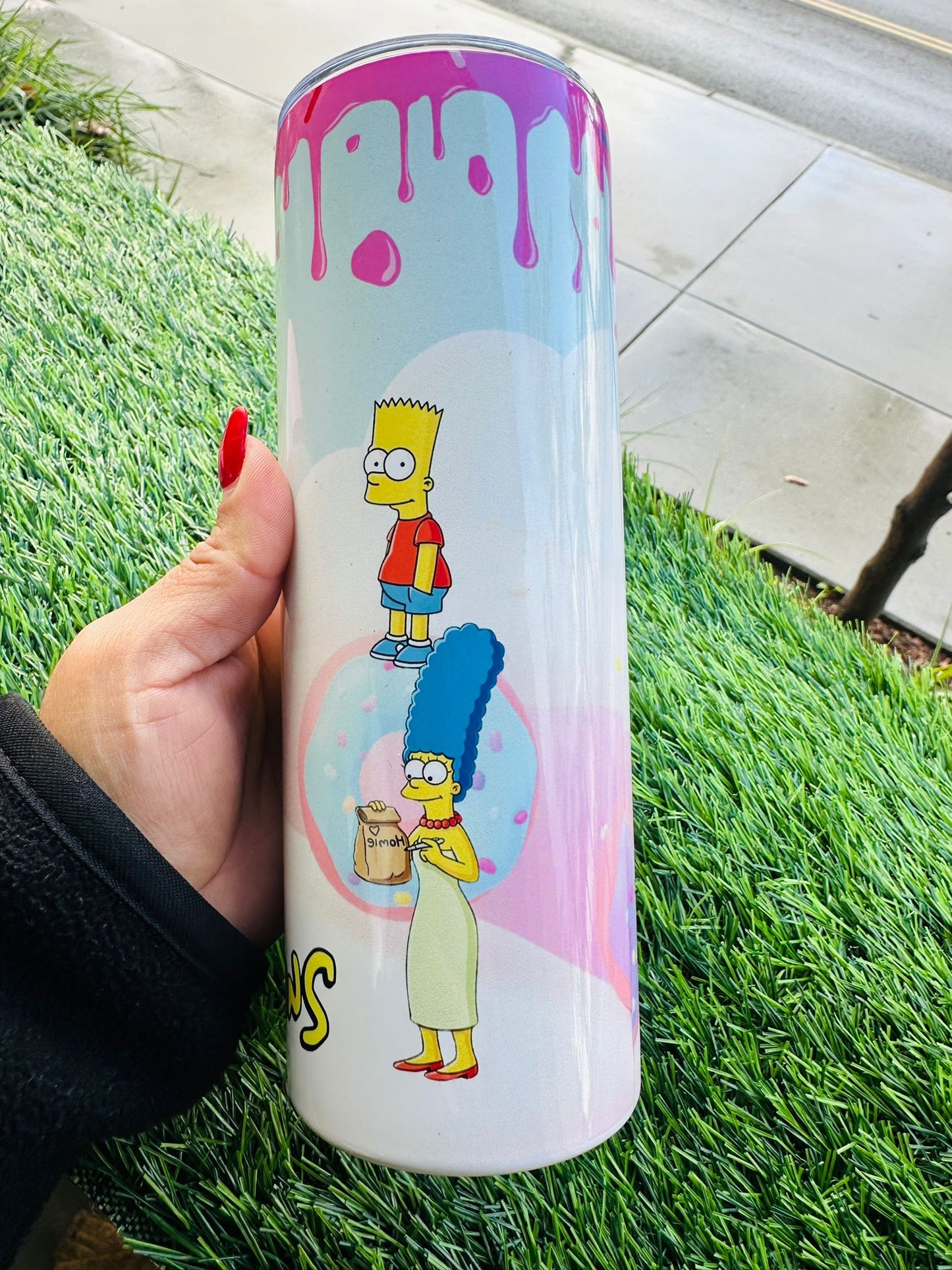 Homer Marge Bart Lisa Maggie Tumbler