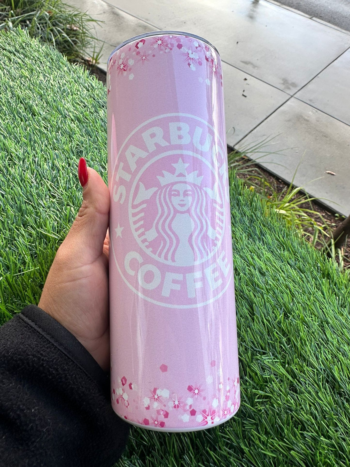 Pink Coffee Starbucks Style Tumbler