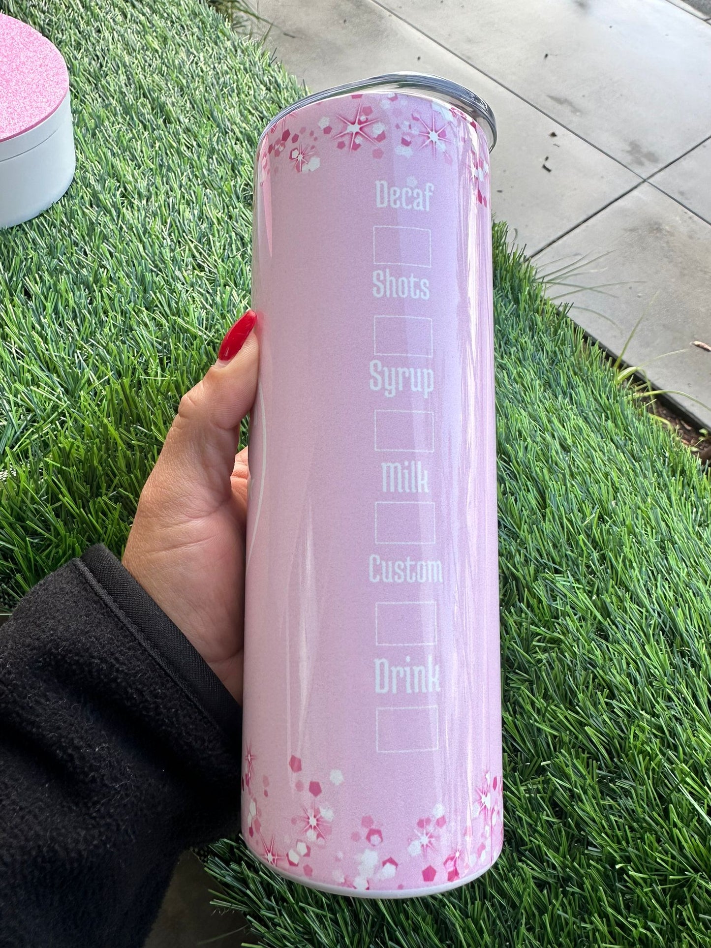 Pink Coffee Starbucks Style Tumbler