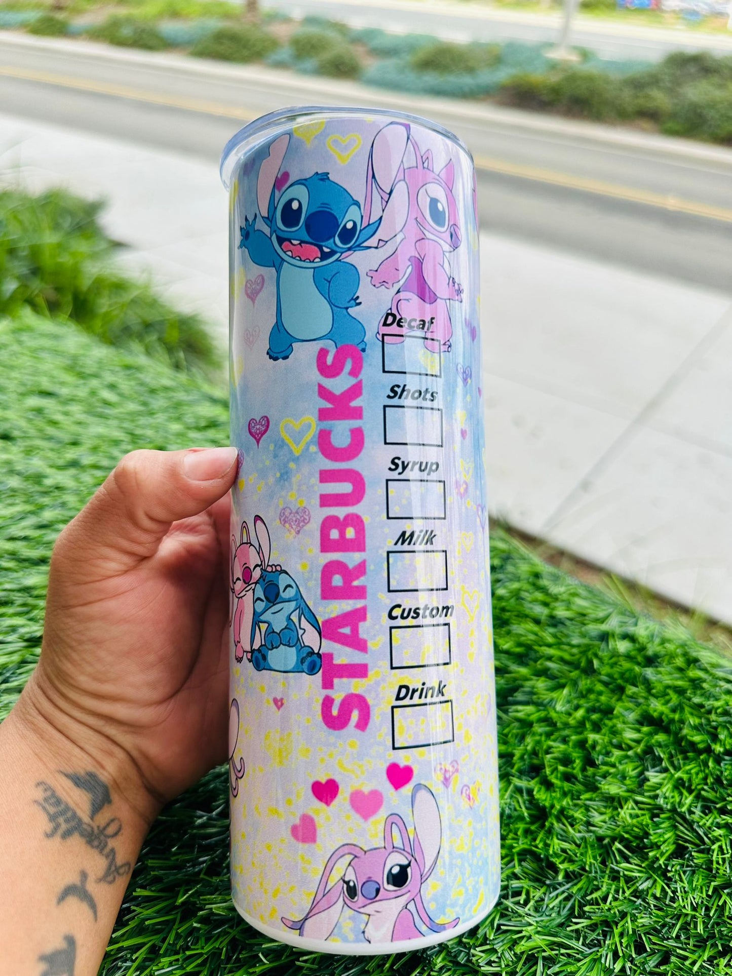 Stitch & Angel Love Tumbler